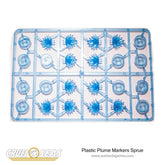 Plastic Plume Markers Sprue - BLUE